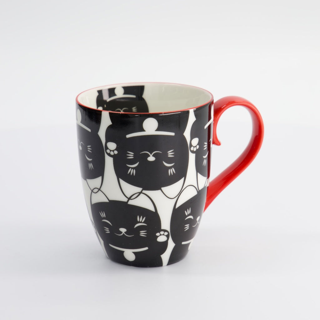 Kawaii Maneko | Schwarz | Tasse mit Geschenkbox 340 ml