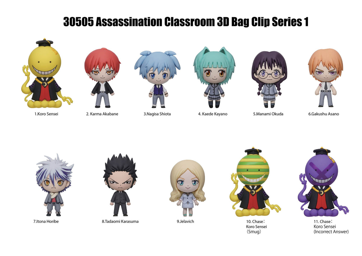 Assassination Classroom | 3D PVC-Taschenanhänger | Series 1