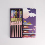 Essstäbchen-Geschenkset „Purple Temple“