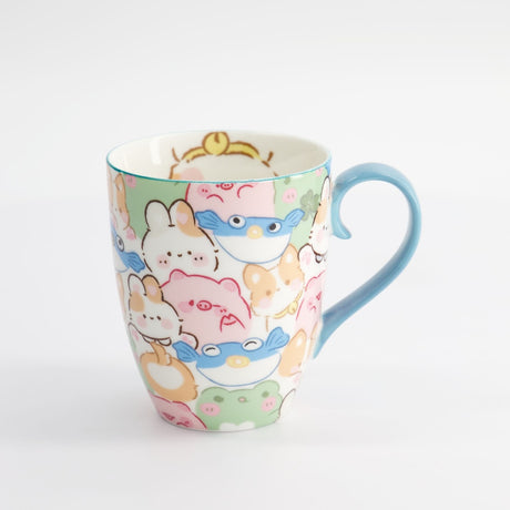 Kawaii Animals | Bunt Pastell | Tasse mit Geschenkbox 340  ml