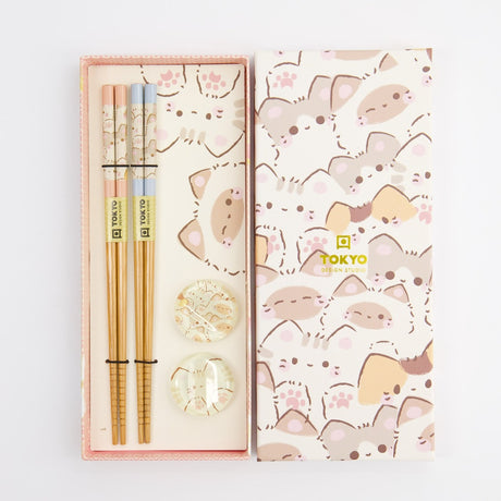 Esstäbchen-Geschenkset ''Kawaii Cats''