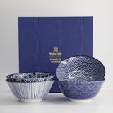 Nippon Blue Bowl-Geschenkset Japonism 4er-Set, je 500 ml
