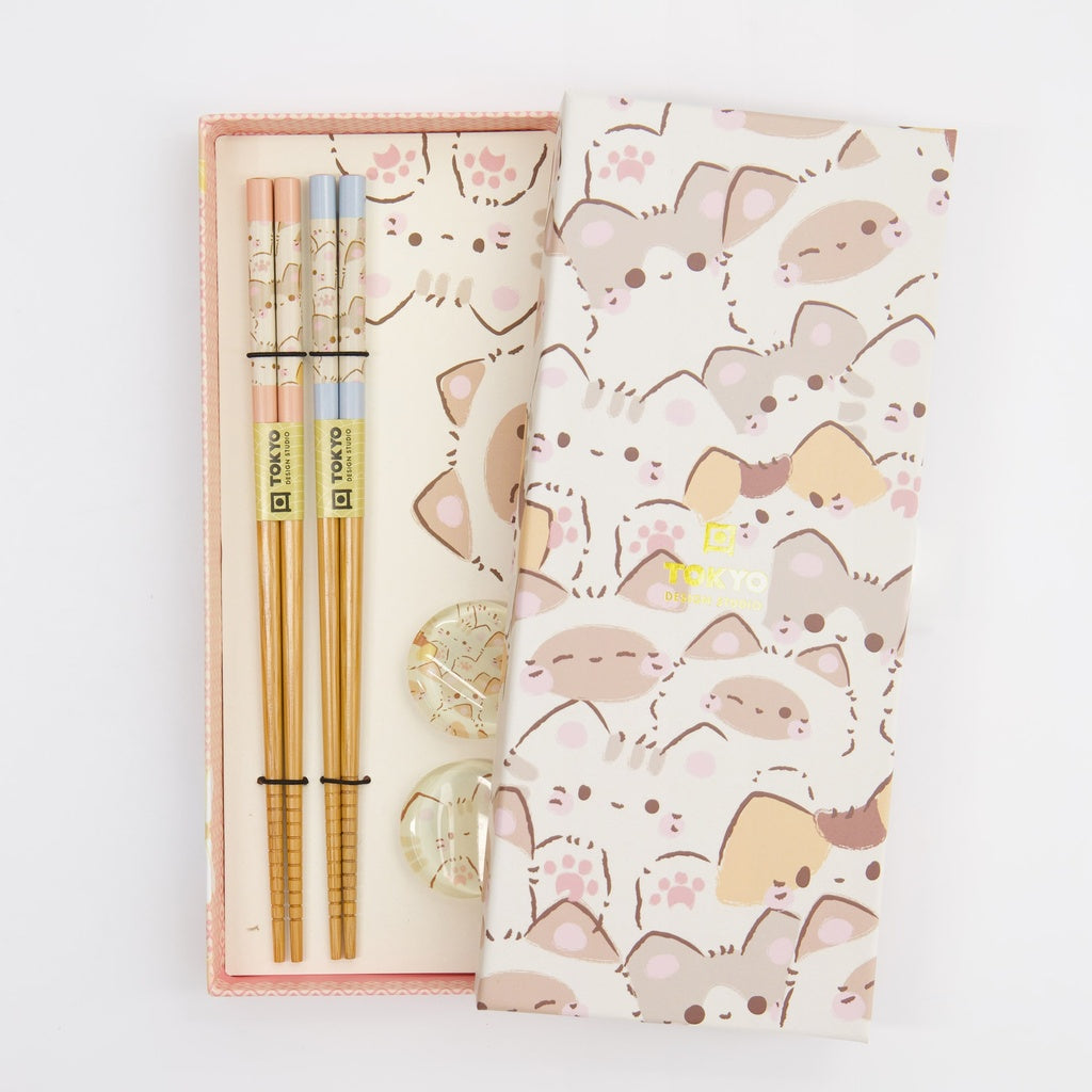 Esstäbchen-Geschenkset ''Kawaii Cats''