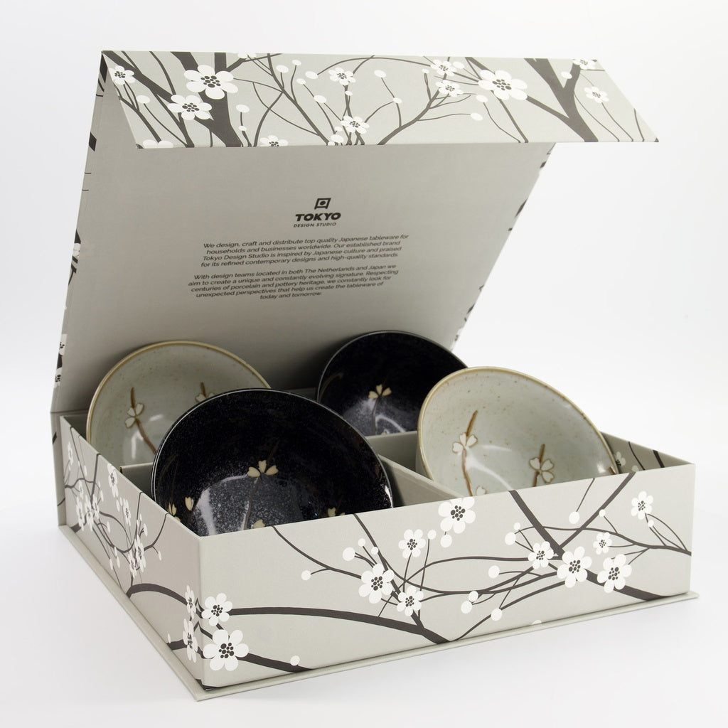 Tayo Bowl-Geschenkset Sakura 4er-Set, je 650 ml