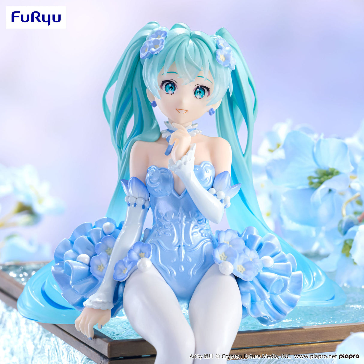 Hatsune Miku (Flower Fairy Nemophila Pail Blue Color Vers.) | Noodle Stopper PVC Figur 15 cm