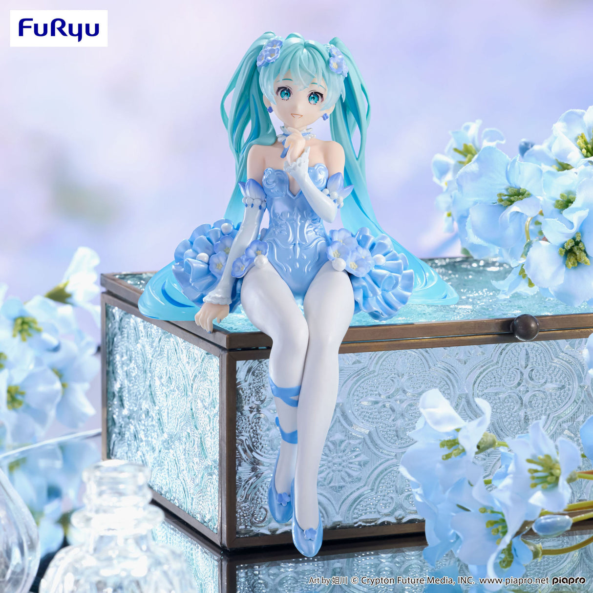 Hatsune Miku (Flower Fairy Nemophila Pail Blue Color Vers.) | Noodle Stopper PVC Figur 15 cm