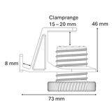 MG Shelf Clamp Plus | Slim - 0,8cm