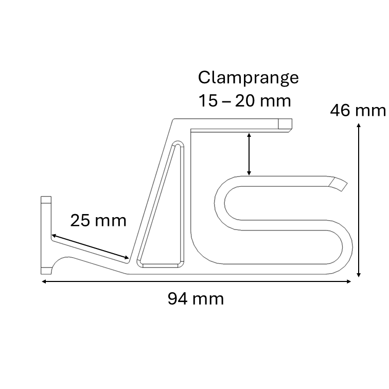 MG Shelf Clamp | Classic - 2,5cm