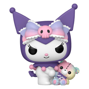 Kuromi w/ Bear | Sanrio | POP!&Buddy Vinyl Figur 9 cm